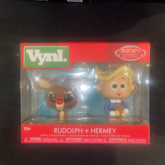 Funko Pop 'Vynl' RUDOLPH & HERMEY Vinyl Figure 2-Pack Red-Nosed Reindeer Xmas - Picture 1 of 3